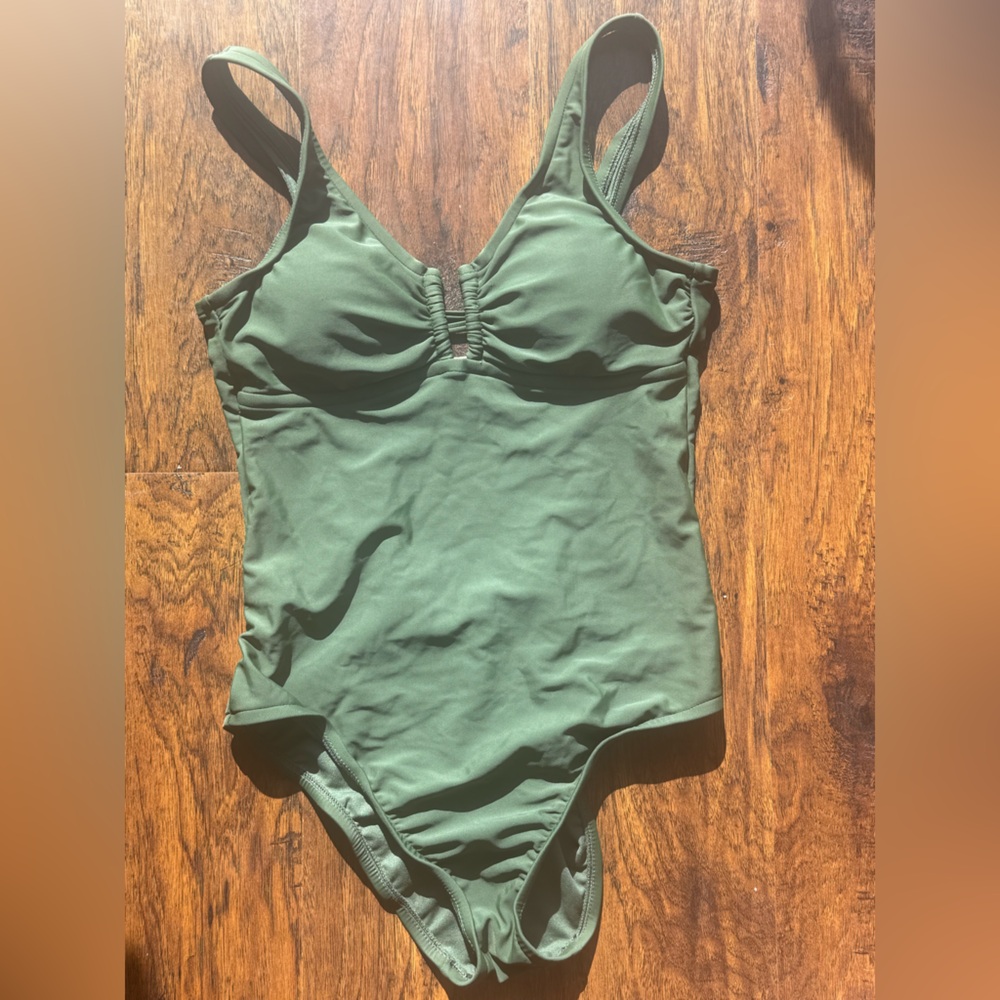 Beautiful Olive Green One-Piece Swimsuit